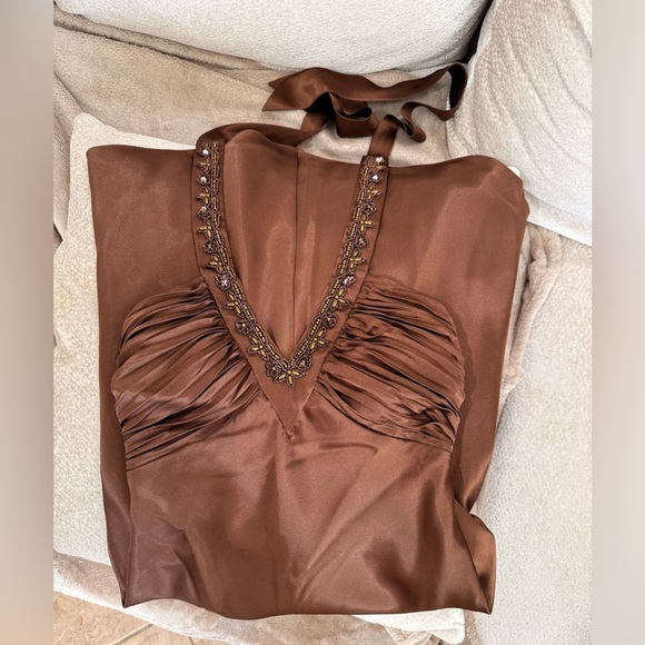 Morgan & Co. Brown vintage y2k Embellished dress - Picture 1 of 10